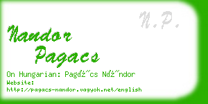 nandor pagacs business card